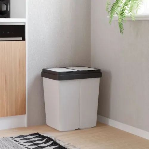Dvostruka kanta bijela 2 x 25 L - Bijela 1 Cijena