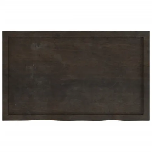 Stolna ploča tamnosmeđa 100x60x(2-4) cm obrađena masivna hrast - Tamno smeđa 100 x 60 x 4 cm Cijena