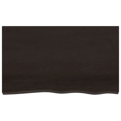 Stolna ploča tamnosmeđa 100x60x(2-4) cm obrađena masivna hrast - Tamno smeđa 100 x 60 x 4 cm Cijena