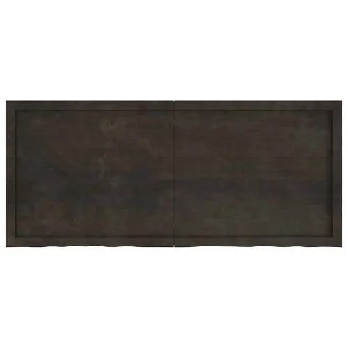 Stolna ploča tamnosmeđa 140x60x(2-6) cm obrađena masivna hrast - Tamno smeđa 140 x 60 x 6 cm Cijena