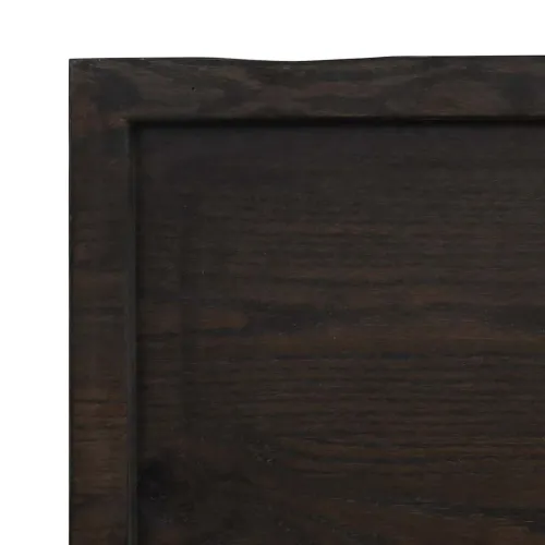 Stolna ploča tamnosmeđa 160x60x(2-6) cm obrađena masivna hrast - Tamno smeđa 160 x 60 x 6 cm Cijena