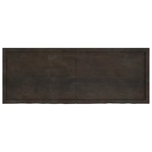 Stolna ploča tamnosmeđa 160x60x(2-6) cm obrađena masivna hrast - Tamno smeđa 160 x 60 x 6 cm Cijena