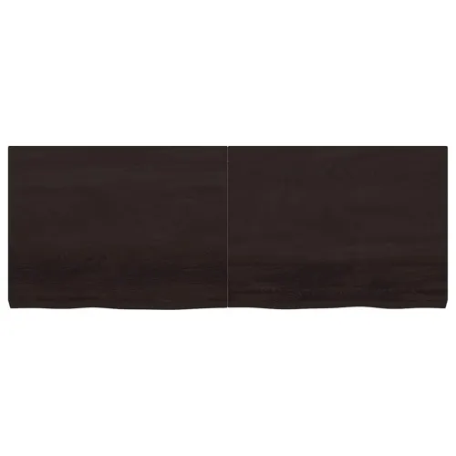 Stolna ploča tamnosmeđa 160x60x(2-6) cm obrađena masivna hrast - Tamno smeđa 160 x 60 x 6 cm Cijena