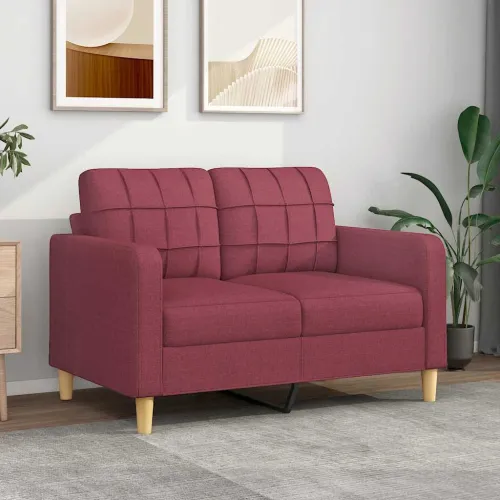 Dvosjed od tkanine crvena boja vina 120 cm - boja crnog vina 120 cm Boja crnog vina 120 cm Cijena
