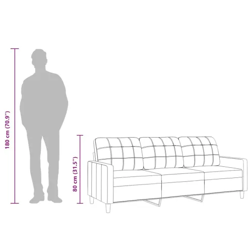 Trosjed od tkanine tamnosivi 180 cm - Tamno siva 180 cm Tamno siva 180 cm Cijena