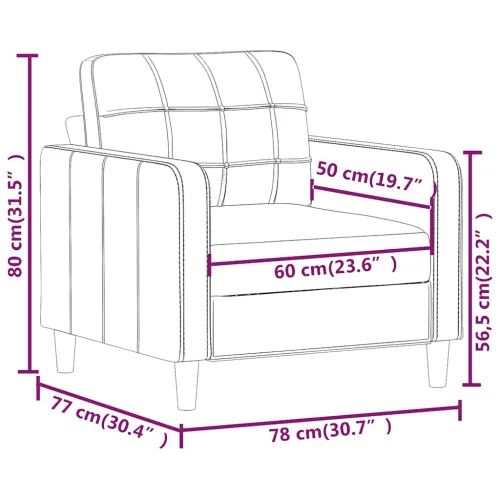 Fotelja tamnosiva 60 cm tkanina - Tamno siva 60 cm Cijena