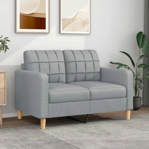 Dvosjed od tkanine svjetlosivi 120 cm - Svjetlosiva 120 cm Cijena