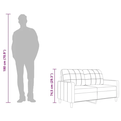 Dvosjed od tkanine tamnosivi 140 cm - Tamno siva 140 cm Cijena