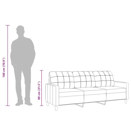 Trosjed od tkanine svjetlosivi 180 cm - Svjetlosiva 180 cm Svjetlosiva 180 cm Cijena