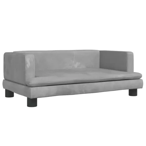 Krevet za pse svjetlosivi 80 x 45 x 30 cm baršunasti - Svjetlosiva 80 x 45 x 30 cm Baršun Cijena