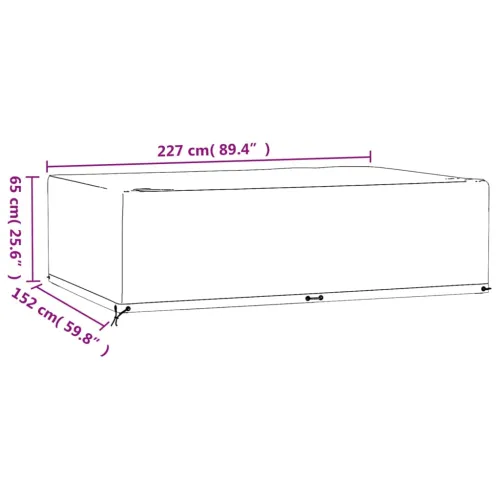 Navlake za vrtni namještaj 2 kom 227 x 152 x 65 cm pravokutne - 227 x 152 x 65 cm 2 Cijena