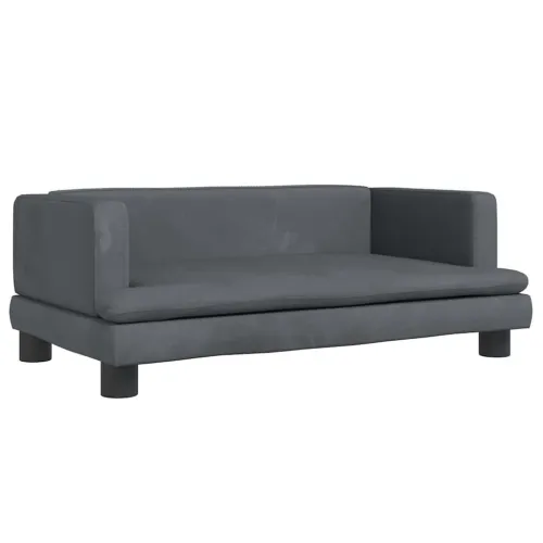 Krevet za pse tamnosivi 80 x 45 x 30 cm baršunasti - Tamno siva 80 x 45 x 30 cm Baršun Cijena