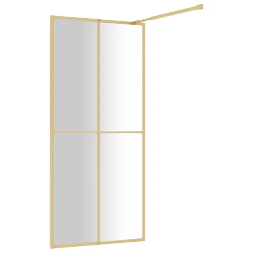 Stijenka za walk-in tuš sa staklom ESG zlatna 90 x 195 cm - Zlatno 90 x 195 cm Cijena