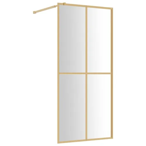Stijenka za walk-in tuš sa staklom ESG zlatna 100 x 195 cm - Zlatno 100 x 195 cm Cijena