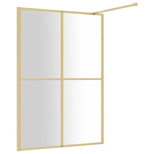Stijenka za walk-in tuš sa staklom ESG zlatna 140 x 195 cm - Zlatno 140 x 195 cm Cijena