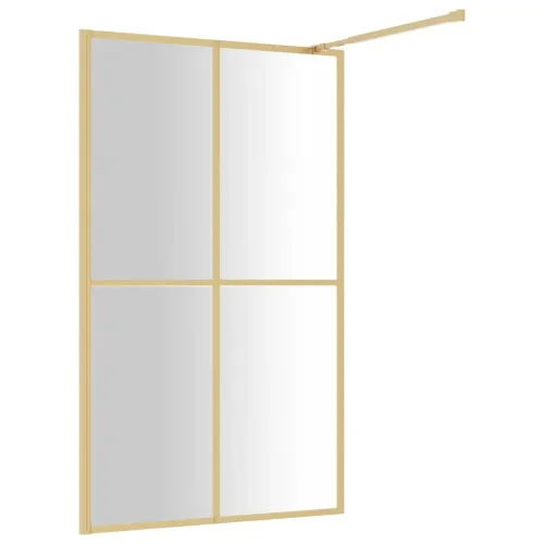 Stijenka za walk-in tuš sa staklom ESG zlatna 118 x 195 cm - Zlatno 118 x 195 cm Cijena