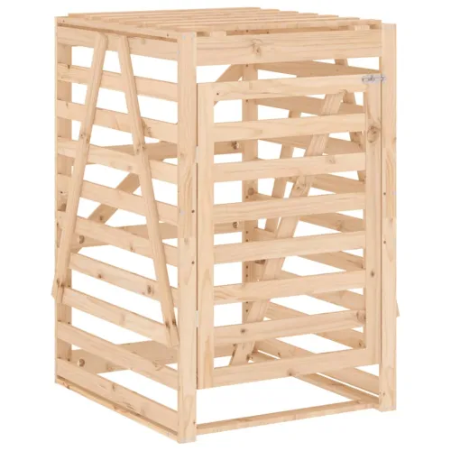 Spremište za kantu za smeće 84x90x128,5 cm od masivne borovine - Prirodna boja bora 84 x 90 x 128.5 cm 1 1 Cijena