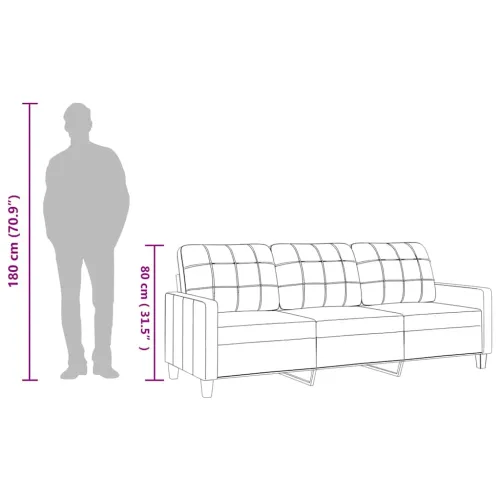 Trosjed cappuccina 180 cm od umjetne kože - Boja cappuccina 180 cm Cijena