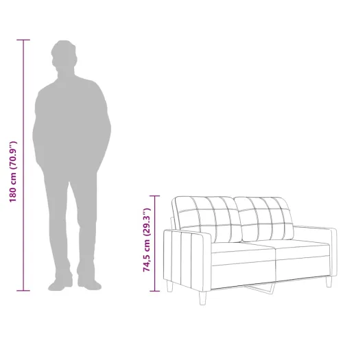 Dvosjed od tkanine svjetložuti 120 cm - Svjetložuta 120 cm Cijena