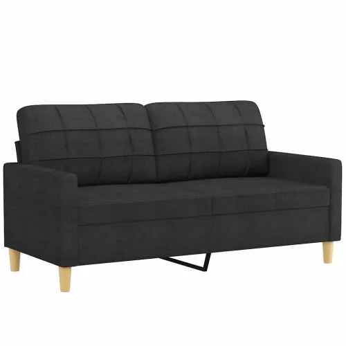 Dvosjed od tkanine crni 140 cm - Crna 140 cm Cijena