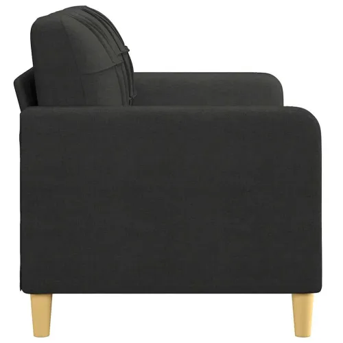 Dvosjed od tkanine crni 140 cm - Crna 140 cm Cijena