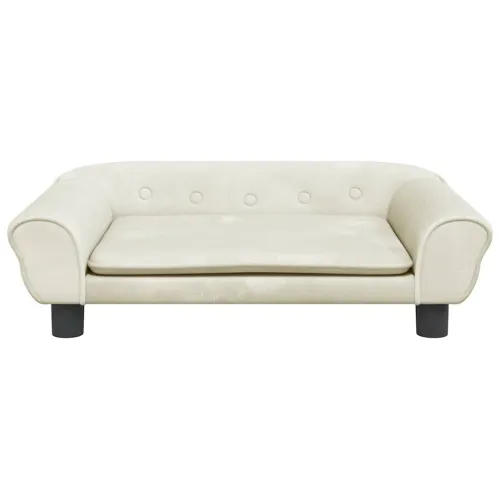 Krevet za pse krem 70 x 48 x 22 cm baršunasti - Krema 70 x 48 x 22 cm Cijena