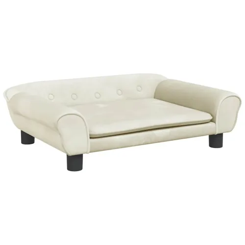 Krevet za pse krem 70 x 48 x 22 cm baršunasti - Krema 70 x 48 x 22 cm Cijena