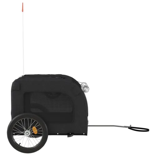 Prikolica za bicikl za ljubimce crna od tkanine i željeza - Crna 69 x 133.5 x 73.5 cm Cijena