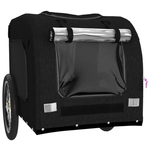 Prikolica za bicikl za ljubimce crna od tkanine i željeza - Crna 69 x 133.5 x 73.5 cm Cijena