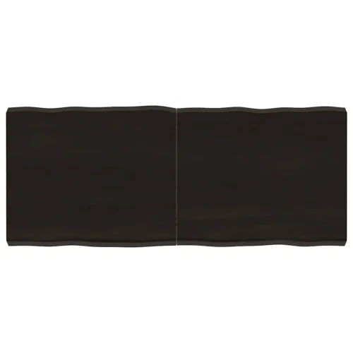 Stolna ploča tamnosmeđa 120x50x(2-6) cm obrađena hrastovina - Tamno smeđa 120 x 50 x 6 cm Cijena