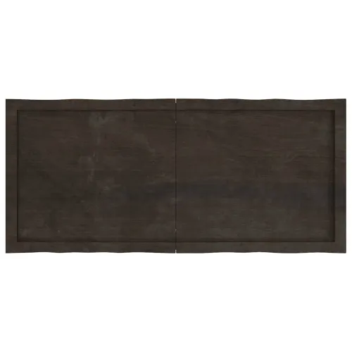 Stolna ploča tamnosmeđa 120x50x(2-6) cm obrađena hrastovina - Tamno smeđa 120 x 50 x 6 cm Cijena