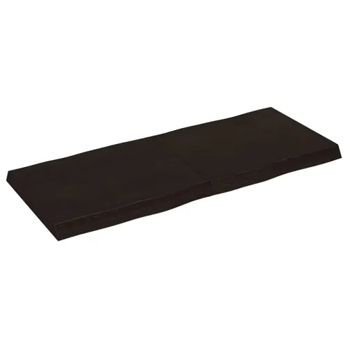 Stolna ploča tamnosmeđa 120x50x(2-6) cm obrađena hrastovina - Tamno smeđa 120 x 50 x 6 cm Cijena