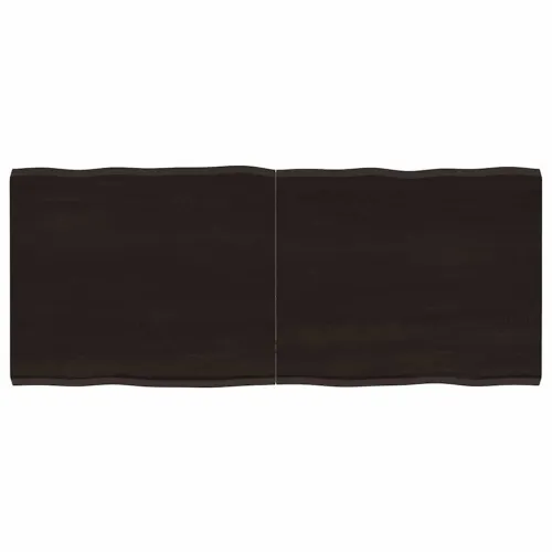 Stolna ploča tamnosmeđa 120x50x(2-4) cm obrađena hrastovina - Tamno smeđa 120 x 50 x 4 cm Cijena
