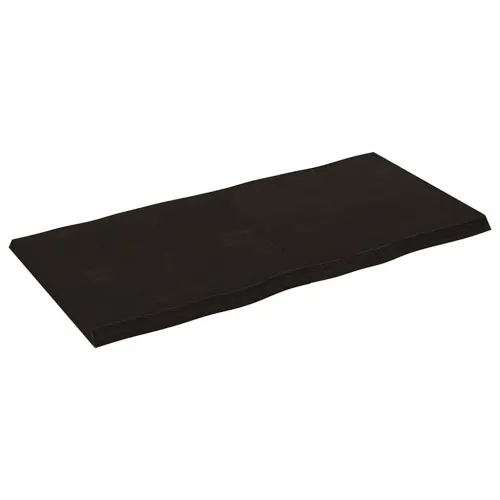 Stolna ploča tamnosmeđa 120x60x(2-4) cm obrađena hrastovina - Tamno smeđa 120 x 60 x 4 cm Cijena