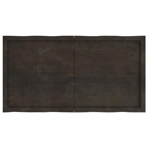 Stolna ploča tamnosmeđa 120x60x(2-4) cm obrađena hrastovina - Tamno smeđa 120 x 60 x 4 cm Cijena