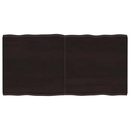 Stolna ploča tamnosmeđa 120x60x(2-4) cm obrađena hrastovina - Tamno smeđa 120 x 60 x 4 cm Cijena