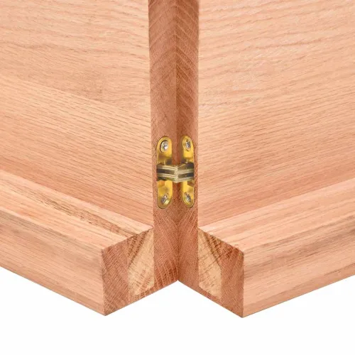 Stolna ploča svjetlosmeđa 140x60x(2-6) cm obrađena hrastovina - Svjetlosmeđa 140 x 60 x 6 cm Cijena