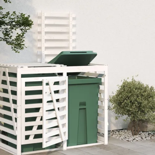 Produžetak spremišta za kantu za smeće bijeli masivna borovina - Bijela boja bora 78 x 91.5 x 128.5 cm 1 1 Cijena