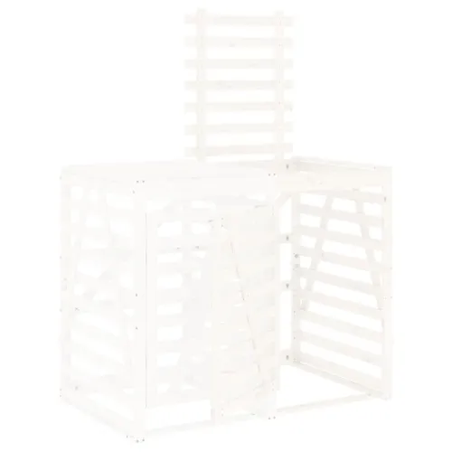 Produžetak spremišta za kantu za smeće bijeli masivna borovina - Bijela boja bora 78 x 91.5 x 128.5 cm Cijena