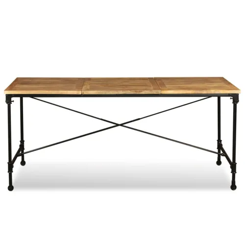 Blagovaonski Stol Masivno Drvo Manga 180 cm - Svjetlosmeđa 180 x 90 x 76 cm Cijena
