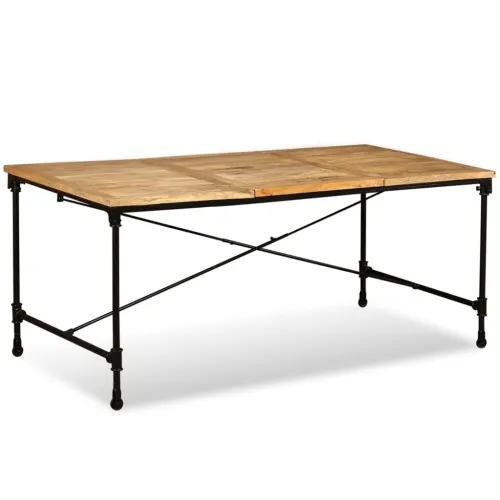 Blagovaonski Stol Masivno Drvo Manga 180 cm - Svjetlosmeđa 180 x 90 x 76 cm Cijena