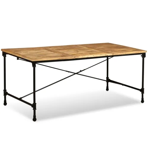 Blagovaonski Stol Masivno Drvo Manga 180 cm - Svjetlosmeđa 180 x 90 x 76 cm Cijena