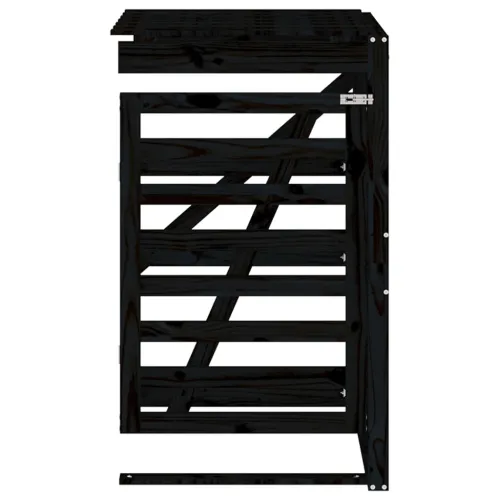 Produžetak spremišta za kantu za smeće crni od masivne borovine - Crna boja bora 78 x 91.5 x 128.5 cm Cijena