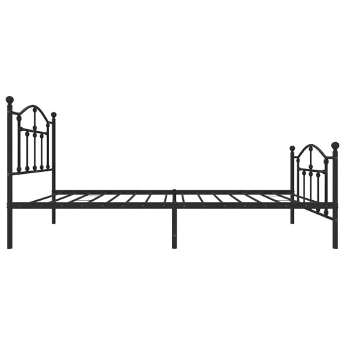 Metalni okvir kreveta uzglavlje i podnožje crni 90 x 200 cm - Crna 90 x 200 cm s uzglavljem i podnožjem Cijena