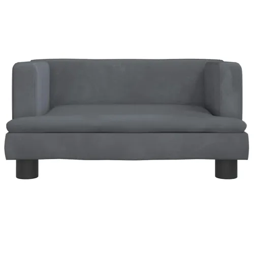 Krevet za pse tamnosivi 60 x 40 x 30 cm baršunasti - Tamno siva 60 x 40 x 30 cm Baršun Cijena