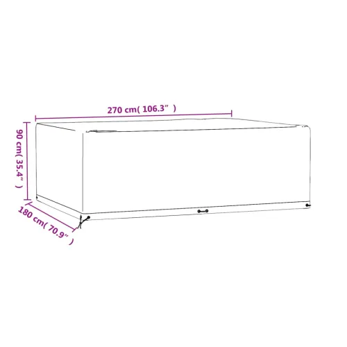 Navlake za vrtni namještaj 2 kom 270 x 180 x 90 cm pravokutne - 270 x 180 x 90 cm 2 Cijena