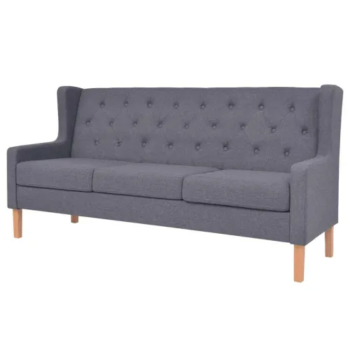 2-dijelni set sofa od tkanine sivi - Siva 1 sjedalo + trosjed Siva 1 sjedalo + trosjed Cijena