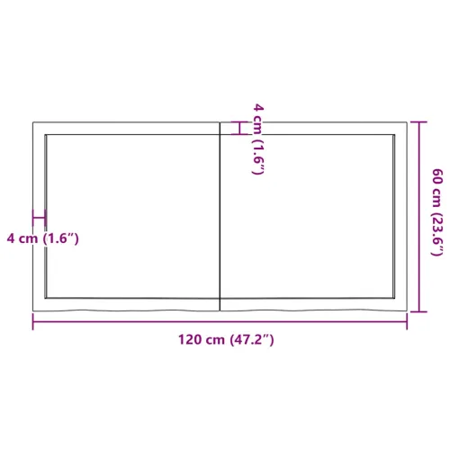 Stolna ploča svjetlosmeđa 120x60x(2-6) cm tretirana hrastovina - Svjetlosmeđa 120 x 60 x 6 cm Cijena