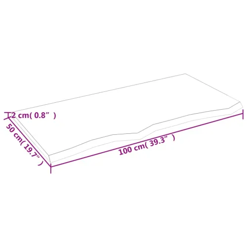 Stolna ploča svjetlosmeđa 100 x 50 x 2 cm tretirana hrastovina - Svjetlosmeđa 100 x 50 x 2 cm Cijena