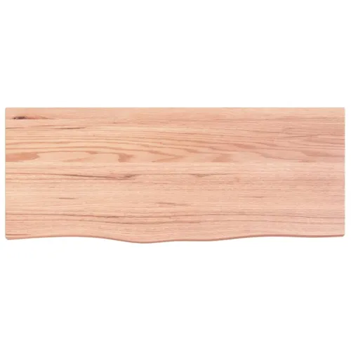 Stolna ploča svjetlosmeđa 100x40x(2-4) cm tretirana hrastovina - Svjetlosmeđa 100 x 40 x 4 cm Cijena